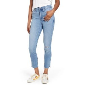 MADEWELL 10” High Rise Skinny Crop Jeans In Emery Wash